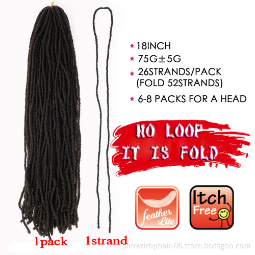 Synthetic Braids Micro 36 Short 18 Inch Crochet Hair Ombre Natural Soft Dreadlocks Sisterlocks Sister Loc Extensions Sister Locs